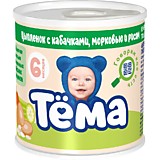  Пюре Тёма цыпленок с кабачками, морковью и рисом 90гр с 6мес.