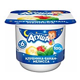Творог Агуша клубника-банан-мелисса 3,8% 100гр с 6мес.