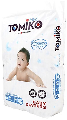 Подгузники Tomiko M64 (5-10кг)