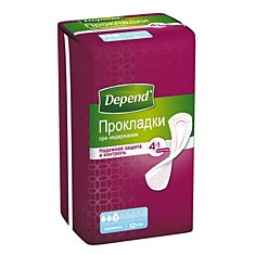 Прокладки при недержании Depend normal 12шт