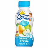 Йогурт питьевой Агуша яблоко-груша  2,7% 180гр с 8мес.