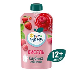 Кисель ФрутоНяня клубника-малина 130гр с 12мес