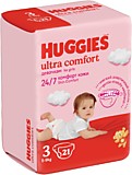 Подгузники Huggies Ultra Comfort 3 (21шт) девочкам 5-9кг