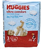 Подгузники Huggies Ultra Comfort 3 (21шт) мальчикам 5-9кг