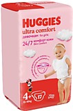Подгузники Huggies Ultra Comfort 4+ (17шт) девочкам 10-16кг