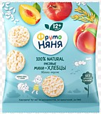 Хлебцы ФрутоНяня яблоко, персик 30гр с 12мес