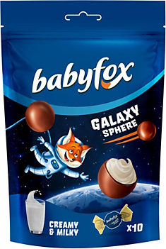 Конфеты шоколадные с молочной начинкой Babyfox galaxy sphere 130гр