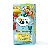Каша ФрутоНяня 5 злаков с яблоком, бананом и клубникой 200мл безмолочная с 6 мес