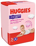 Подгузники-трусики Huggies 3 (19шт) девочкам 7-11кг