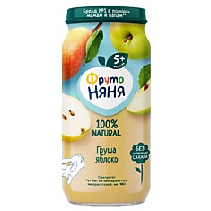 Пюре ФрутоНяня груша-яблоко 250гр с 5мес