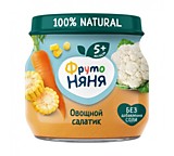 Пюре ФрутоНяня овощной салатик (цв. капуста, кукуруза, морковь) 80гр с 5мес