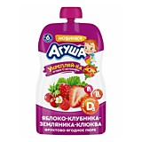 Пауч Агуша яблоко, клубника, земляника, клюква 80гр с 6мес.
