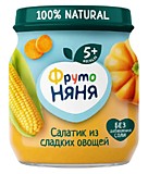 Пюре ФрутоНяня салатик из сладких овощей (тыква, кукуруза, морковь) 110гр с 5мес