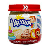 Пюре Агуша цыпленок-говядина 80гр с 6мес. Пюре Агуша цыпленок-говядина 80гр с 6мес.