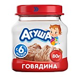 Пюре Агуша говядина 80гр с 6мес. Пюре Агуша говядина 80гр с 6мес.