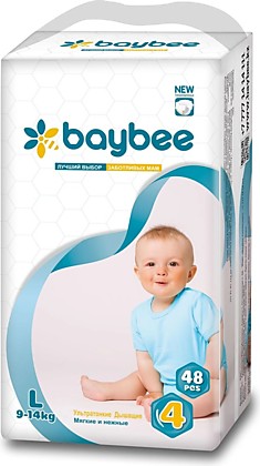 Подгузники Baybee (новый дизайн) L46 (9-14кг)