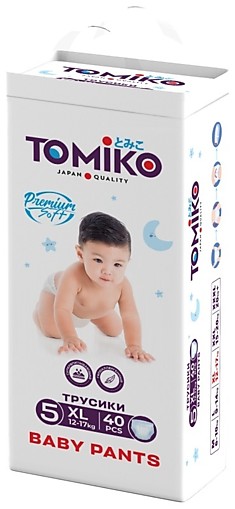 Подгузники-трусики Tomiko XL40 (12-17кг)