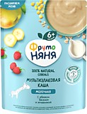 Каша ФрутоНяня Мультизлаковая яблоко, банан, земл 200гр молочная с 6 мес
