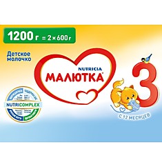 Молочная смесь Малютка №3 1200гр Молочная смесь Малютка №3 1200гр