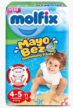 Трусики Molfix для плавания 4-5 (11шт) 9-15кг